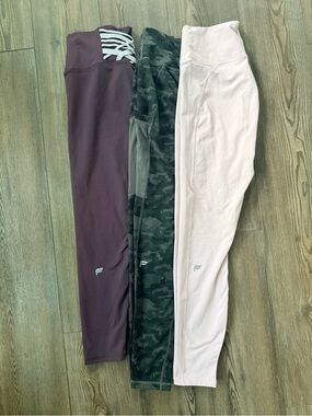Fabletics PowerHold High-Waisted Leggings Bundle of 3 Size M